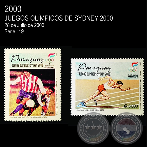 JUEGOS OLÍMPICOS DE SYDNEY 2.000 - COMITÉ OLÍMPICO PARAGUAYO (AÑO 2000 - SERIE 4)